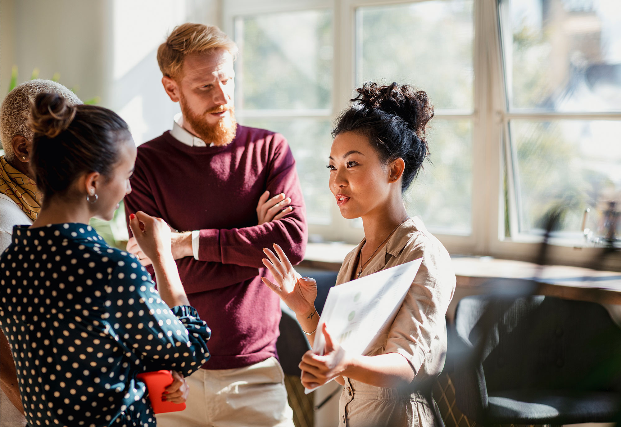 Group of people having a meeting
