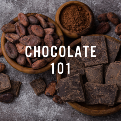 Chocolate image with chocolate 101 text overlay