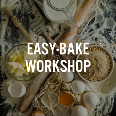 Baking Graphic with Easy-Bake Workshop text overlay