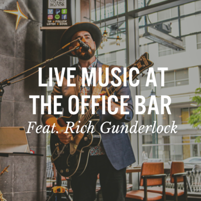 Rich Gunderlock with Live Music at The Office Bar text overlay